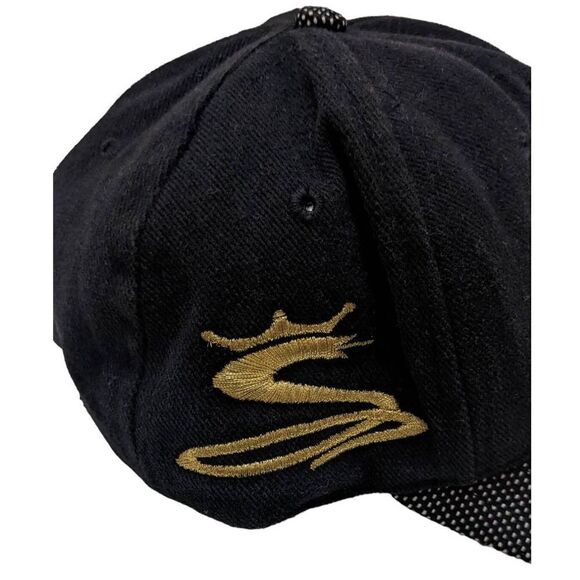 King Cobra Adjustable‎ Strapback Dad Gold Hat Cap Made In USA Vintage 90s Black - Picture 2 of 6